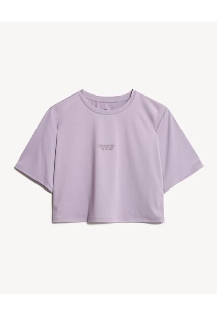 Camiseta Para Mujer Crop Top Color Lila Marca Seven Seven #28096245