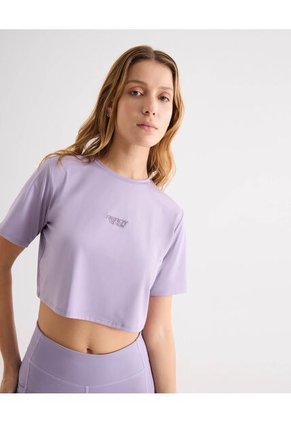 Camiseta Para Mujer Crop Top Color Lila Marca Seven Seven #28096245
