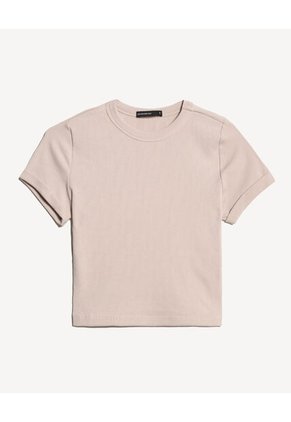 Camiseta Para Mujer Manga Corta Cuello Redondo Color Avena Marca Seven Seven #28096383