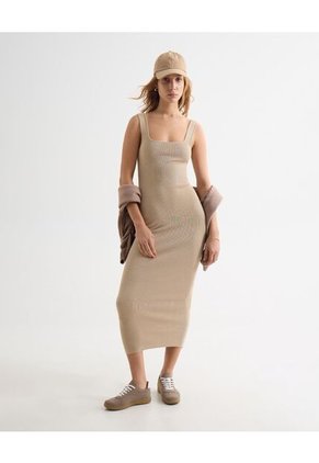 Vestido Para Mujer M/Sisa Medio Color Arena Marca Seven Seven #28171393