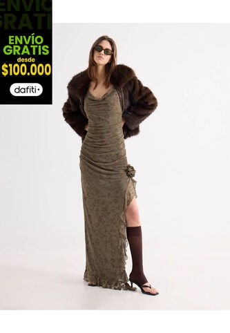 Vestido  Para Mujer M/Sisa Largo Color Verde Marca Seven Seven #28171464 Seven Seven