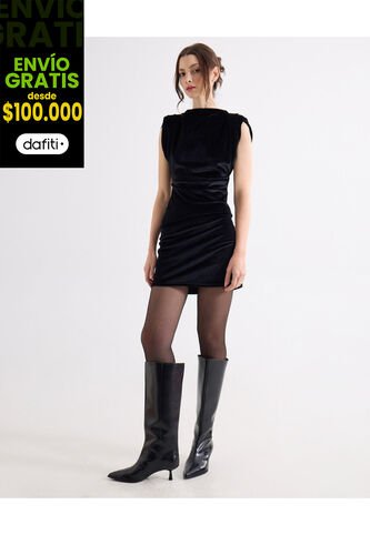 Vestido  Para Mujer M/C Corto Color Negro Marca Seven Seven #28171499 Seven Seven