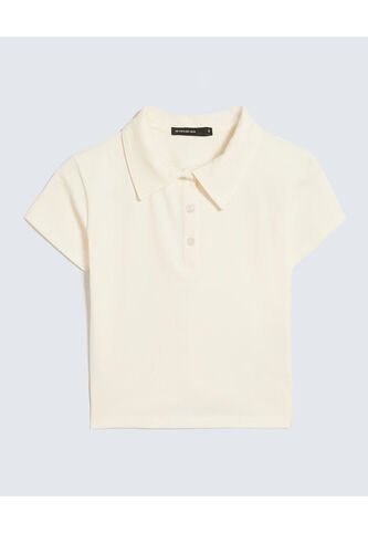 Polo Para Mujer Manga Corta Color Crudo Marca Seven Seven #28110008 Seven Seven