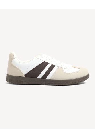 Tenis Retro De Contrastes  Para Mujer Beige Seven Seven Seven Seven
