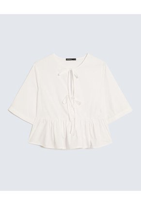 Blusa Para Mujer Manga Corta Color Crudo Marca Seven Seven #28124043