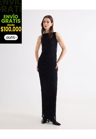 Vestido  Para Mujer M/Sisa Largo Color Negro Marca Seven Seven #28171496 Seven Seven