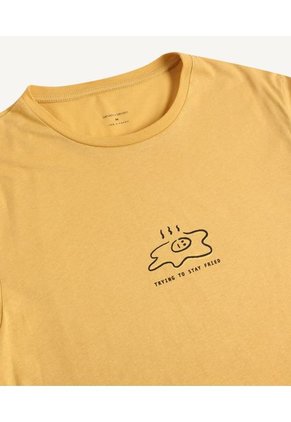Camiseta Para Hombre Manga Corta Color Mostaza Marca Seven Seven #45092103