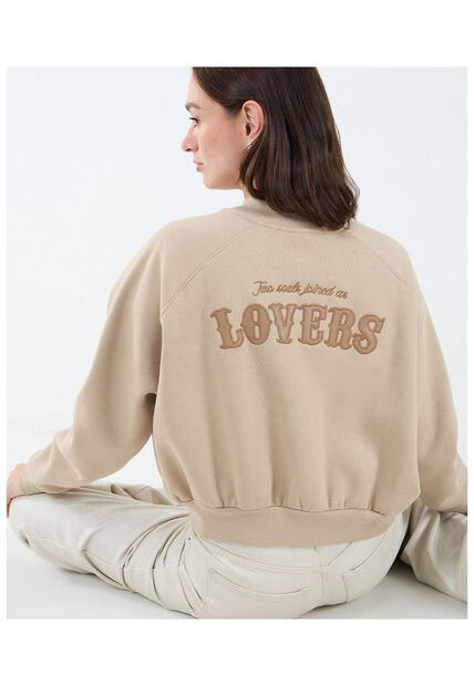 Buzo Para Mujer Zipper Color Piel Marca Seven Seven #28060446