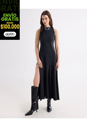 Vestido  Para Mujer M/Sisa Largo Color Negro Marca Seven Seven #28171504 Seven Seven