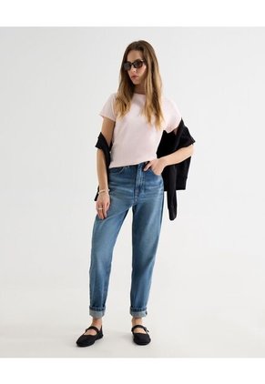 Camiseta Para Mujer Manga Corta Cuello Redondo Color Rosado Marca Seven Seven #28096369