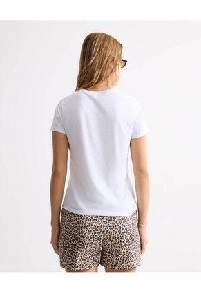 Camiseta Para Mujer Manga Corta Cuello Redondo Color Blanco Marca Seven Seven #28096377