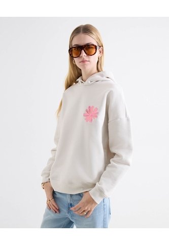 Buzo Capota Gráfico Posterior  Para Mujer Blanco Seven Seven Seven Seven