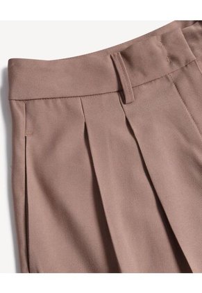 Pantalón Sastrero De Pinzas  Para Mujer Café Seven Seven