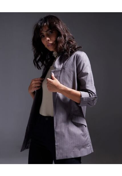 Blazer Para Mujer Blazer Color Gris  Marca Seven Seven #28400038