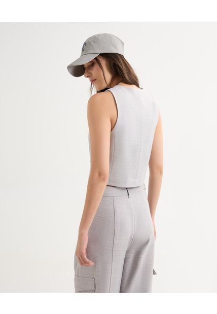 Chaleco Para Mujer  Color Crema Marca Seven Seven #28250127