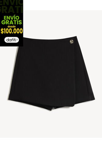 Short Para Mujer Multiusos Plano Color Negro Marca Seven Seven #28191148 Seven Seven