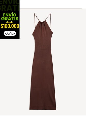 Vestido Para Mujer M/Sisa Largo Color Café Marca Seven Seven #28171456 Seven Seven