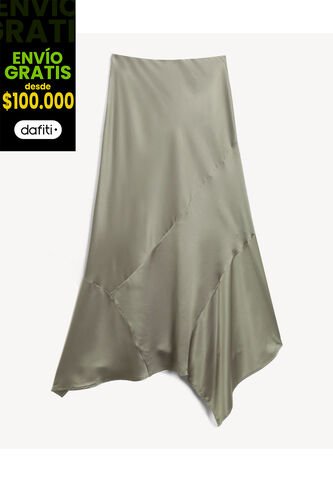 Falda Para Mujer Largo Color Verde Marca Seven Seven #28140954 Seven Seven