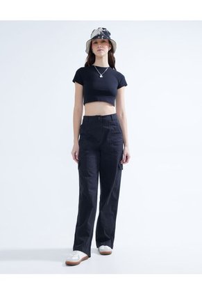 Camiseta Para Mujer Manga Corta Color Negro Marca Seven Seven #28095904