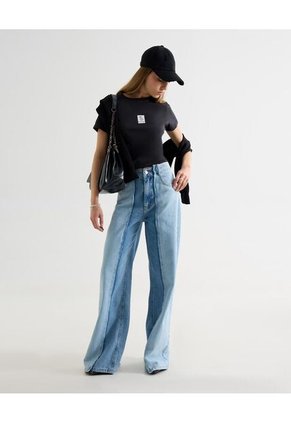 Camiseta Para Mujer Manga Corta Cuello Redondo Color Negro Marca Seven Seven #28096373