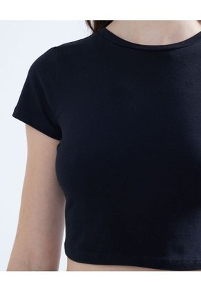 Camiseta Para Mujer Manga Corta Color Negro Marca Seven Seven #28095904