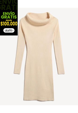 Vestido Para Mujer M/L Corto Color Crema Marca Seven Seven #28171439 Seven Seven