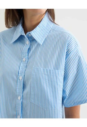 Blusa Para Mujer Manga Corta Color Azul Claro Marca Seven Seven #28124010