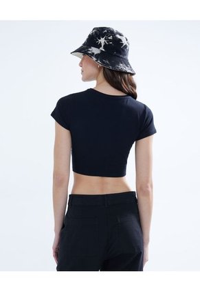 Camiseta Para Mujer Manga Corta Color Negro Marca Seven Seven #28095904