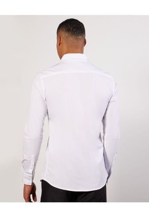 Camisa Para Hombre Manga Larga Cuello Casual M Color Blanco Marca Seven Seven #45011951