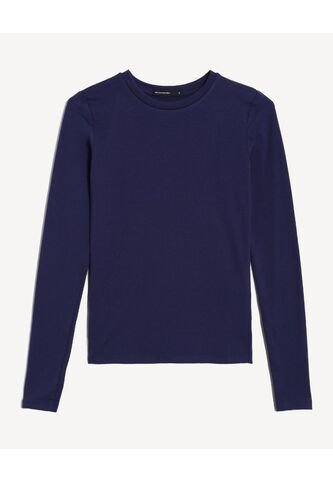 Camiseta  Para Mujer Manga Larga Cuello Redondo Color Azul Marca Seven Seven #28097587 Seven Seven