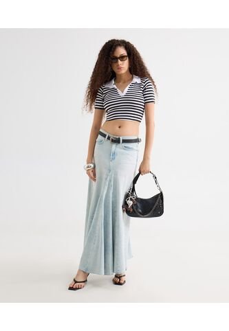 Camiseta Para Mujer Manga Corta Moda Color Negro Marca Seven Seven #28096379 Seven Seven