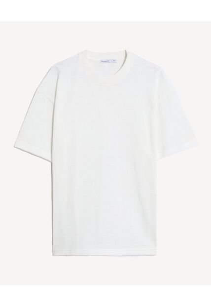 Camiseta  Para Hombre Manga Corta Cuello Redondo Color Hueso Marca Seven Seven #45098328