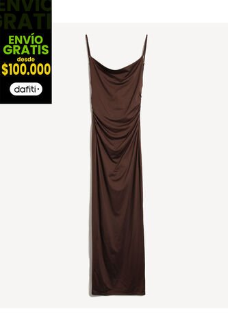 Vestido Para Mujer M/Sisa Largo Color Café Marca Seven Seven #28171457 Seven Seven