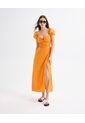 Vestido Para Mujer M/C Largo Color Naranja Marca Seven Seven #28171359 de Seven Seven