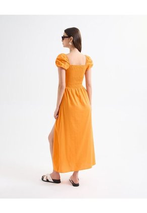 Vestido Para Mujer M/C Largo Color Naranja Marca Seven Seven #28171359