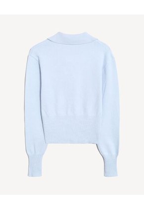 Saco Para Mujer Cuello V Color Celeste Marca Seven Seven #28330697