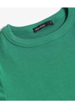 Camiseta Para Mujer Manga Corta Cuello Redondo Color Verde Marca Seven Seven #28096179