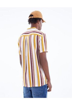Camisa  Para Hombre Manga Corta Sin Bolsillo Color Vino Marca Seven Seven #45011892