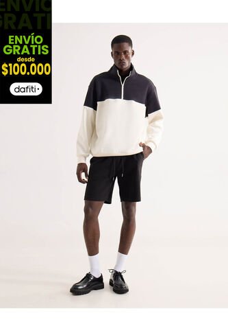 Bermuda Para Hombre Jogger Largo Color Negro Marca Seven Seven #45100731 Seven Seven