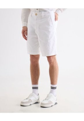 Bermuda Tipo Chino Con Bolsillos  Para Hombre Crudo Seven Seven