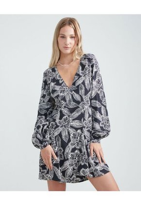 Vestido Para Mujer Manga Larga Color Negro Marca Seven Seven #28171230