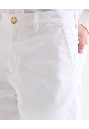 Bermuda Tipo Chino Con Bolsillos  Para Hombre Crudo Seven Seven