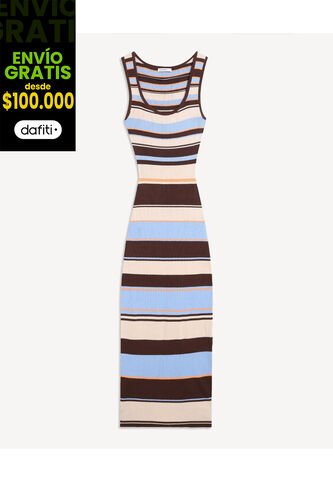 Vestido Para Mujer M/Sisa Largo Color Café Marca Seven Seven #28171444 Seven Seven