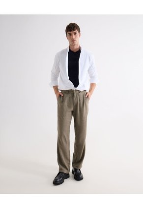 Pantalón Straight Texturizado  Para Hombre Verde Seven Seven