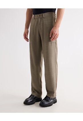 Pantalón Straight Texturizado  Para Hombre Verde Seven Seven