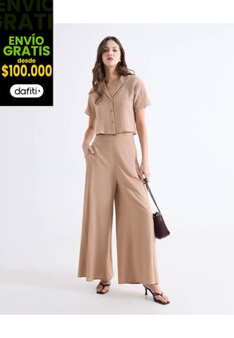 Pantalón Para Mujer Moda Color Café Marca Seven Seven #28071926 Seven Seven