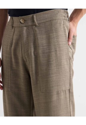 Pantalón Straight Texturizado  Para Hombre Verde Seven Seven