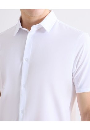 Camisa  Para Hombre Manga Corta Sin Bolsillo Cuello C Color Blanco Marca Seven Seven #45017718