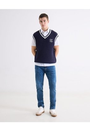 Camisa  Para Hombre Manga Corta Sin Bolsillo Cuello C Color Blanco Marca Seven Seven #45017718
