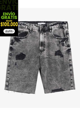 Bermuda Para Hombre Regular Corto Color Gris Marca Seven Seven #45100727 Seven Seven